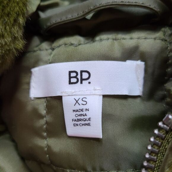 BP Dark Green Plush Oversized Cozy Zip-Up Hooded Jacket NWT Size X-Small-Med - Picture 8 of 13